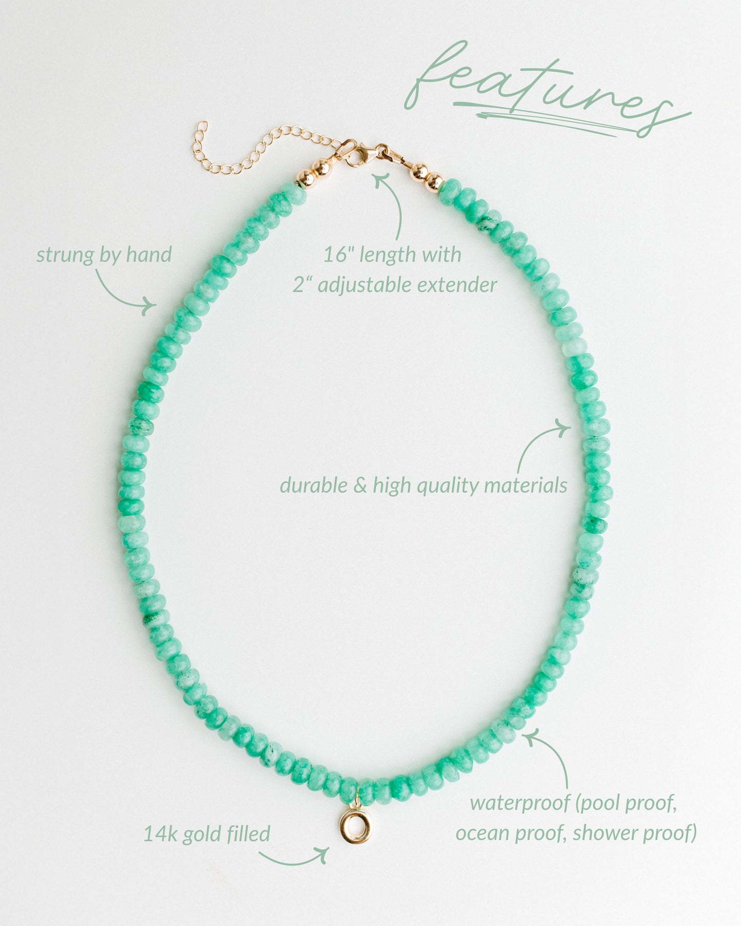 Beaded Initial Necklace