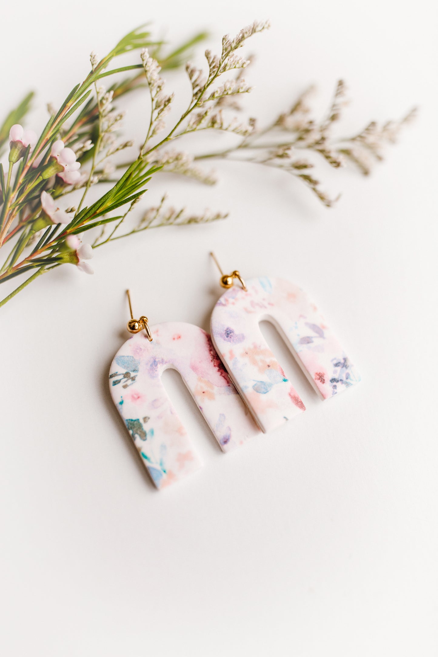 Floral Clay Earrings