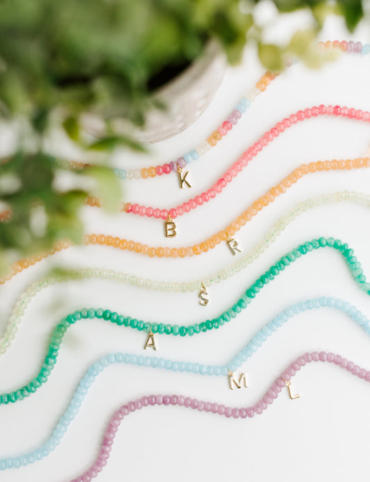 Beaded Initial Necklace